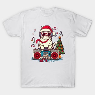 christmas cat DJ T-Shirt